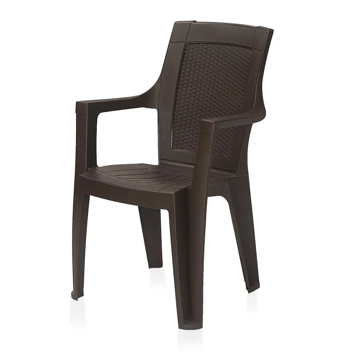 Mystique Plastic Outdoor Set with 2 Chairs and 1 Table (Season Rust Brown)