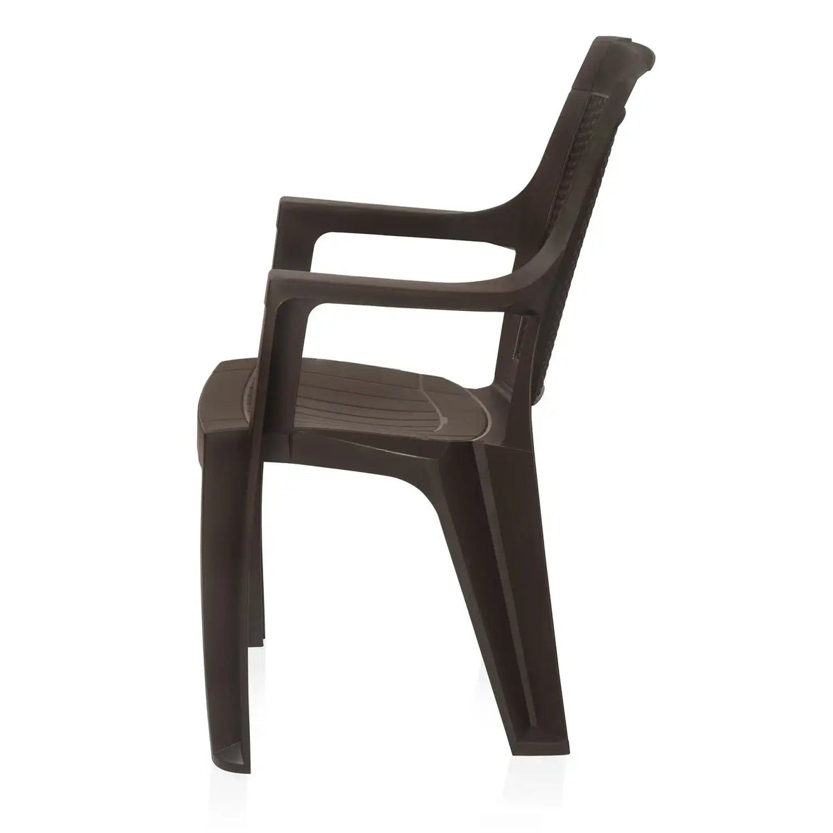 Mystique Plastic Outdoor Set with 2 Chairs and 1 Table (Season Rust Brown)
