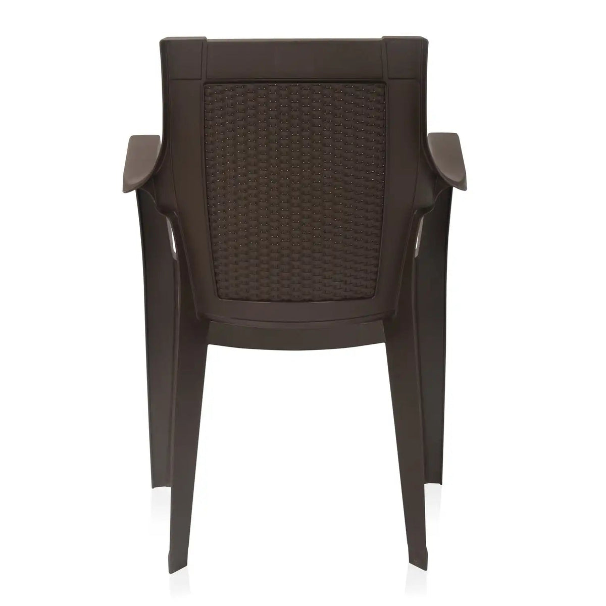 Mystique Plastic Outdoor Set with 2 Chairs and 1 Table (Season Rust Brown)