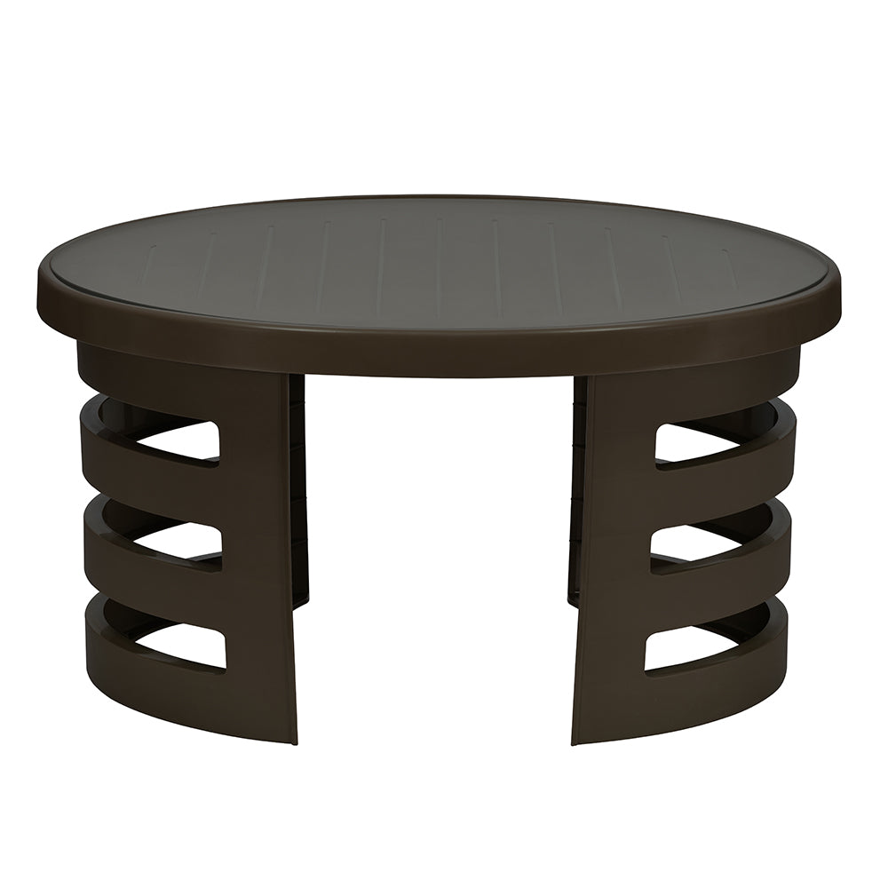 Mystique Plastic Outdoor Set with 2 Chairs and 1 Table (Season Rust Brown)